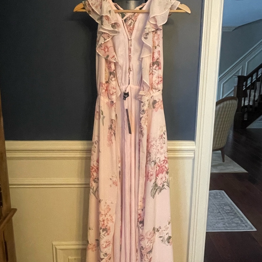 Lulu's Blush Floral Maxi Dress - Picture 2 of 7
